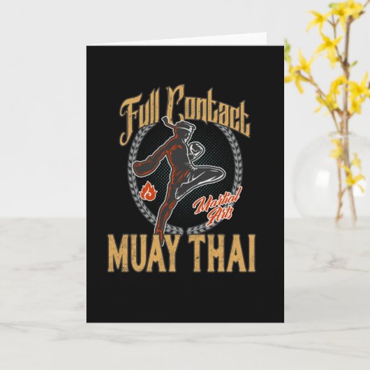 ムアイタイフル連絡武術アーツ カード (黄色い花)