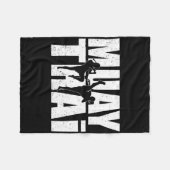 ムアタイの素晴らしいデザイン MMAファイターのトレーニング キックボ フリースブランケット (正面(横))