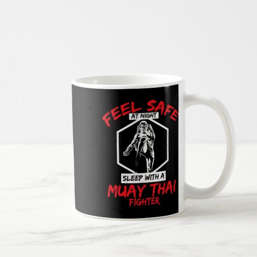 ムアタイ戦士キックボクシングで安全を感じる コーヒーマグカップ (右)