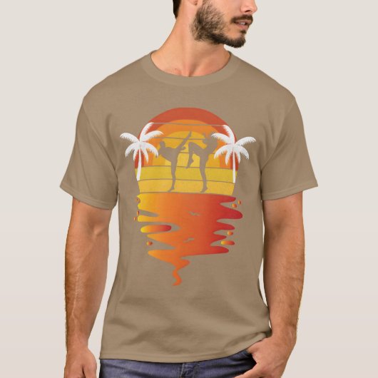 ムアタイTシャツ レトロ サンセット 70年代 ヴィンテージ ムアタイ 女子 Tシャツ (正面)