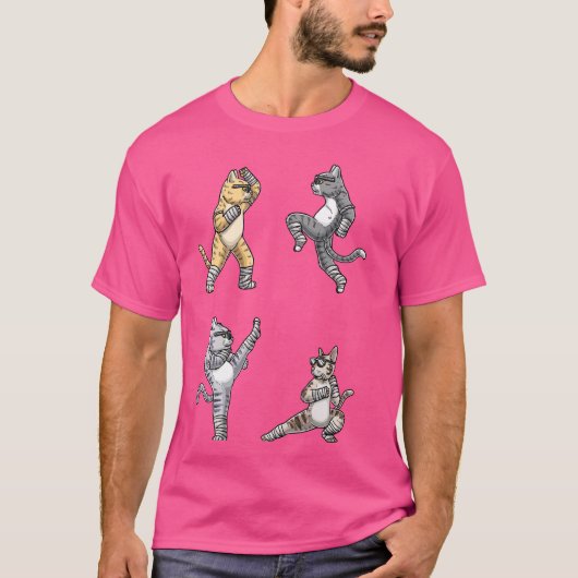 ムイおもしろいタイ猫 Tシャツ (正面)
