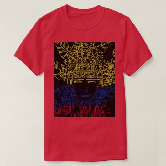 ムイスカ・チブチャ・コロンビア・コーヒー植物国旗 Tシャツ (デザイン正面)