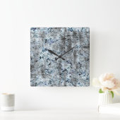 ムイトールスティコfungo prateado sujo de carbono スクエア壁時計 (ホーム)