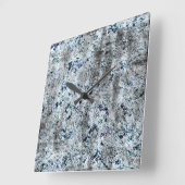 ムイトールスティコfungo prateado sujo de carbono スクエア壁時計 (傾斜)