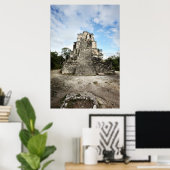 ムイユ遺跡の寺院。エルカスティーリョ ポスター (ホームオフィス)