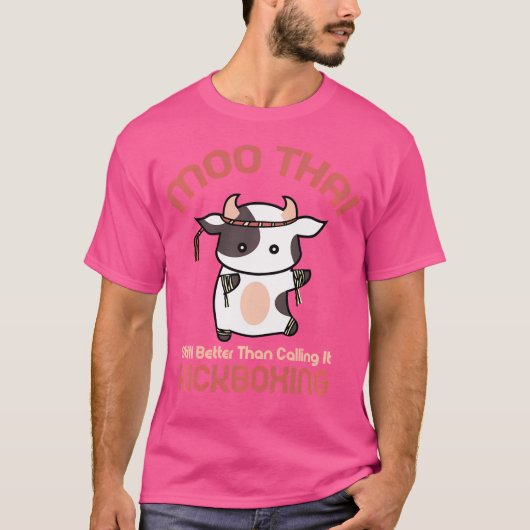 ムエタイおもしろいキックボクシング Tシャツ (正面)