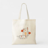 ムエタイおもしろいキャッツタイボクシングファイターギフト779 トートバッグ (裏面)