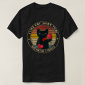 ムエタイおもしろいキャットキックボクシングタイボクシングキャット Tシャツ (デザイン正面)