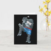 ムエタイおもしろいゴリラタイボクシング カード (黄色い花)