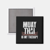 ムエタイおもしろいデザイン女子男性へキッズムエタ マグネット (正面/裏面)