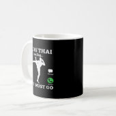 ムエタイから電話があり、ボクシングmma コーヒーマグカップ (正面左)