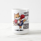 ムエタイかわいいボクシング&キッキングキャットマグカップ コーヒーマグカップ (中央)