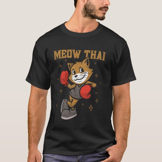 ムエタイねこ Tシャツ (正面)