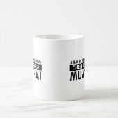 ムエタイのデザイン コーヒーマグカップ (中央)