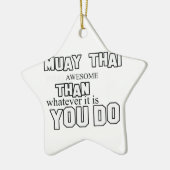 ムエタイのデザイン セラミックオーナメント (左)