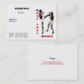 ムエタイのボクシングの名刺 名刺 (正面/裏面)