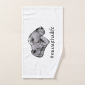 ムエタイのボクシンググラブ ハンドタオル (ハンドタオル)