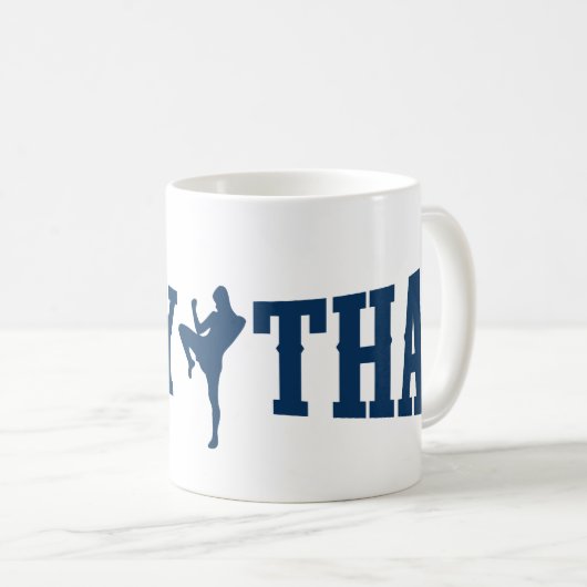 ムエタイのロゴ コーヒーマグカップ (正面右)