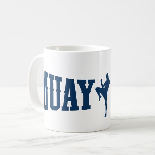 ムエタイのロゴ コーヒーマグカップ (正面左)