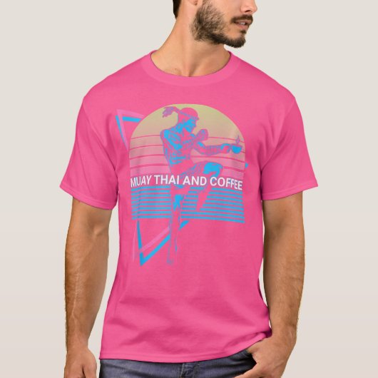 ムエタイキックボクシングムエタイアンドコーヒー Tシャツ (正面)