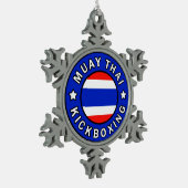 ムエタイキックボクシング スノーフレークピューターオーナメント (左)