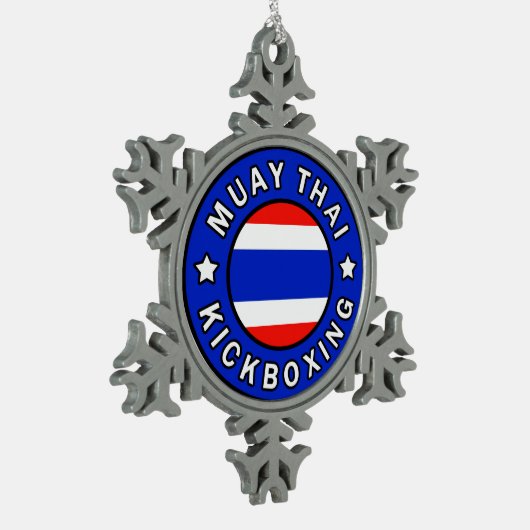 ムエタイキックボクシング スノーフレークピューターオーナメント (左)