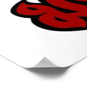 ムエタイキックthailand武術アートスポーツロゴ悪い ポスター (角)