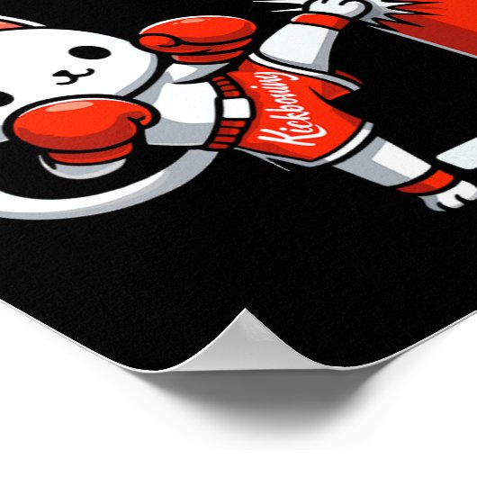 ムエタイキャットボクシング武術アーツファイタースポーツクー ポスター (角)