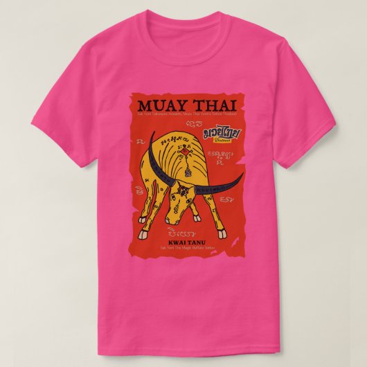 ムエタイサークヤンバッファロータトゥー Tシャツ (デザイン正面)