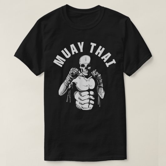 ムエタイスケルトンファイタークMMAラブコーチ武術  Tシャツ (デザイン正面)