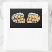 ムエタイステッカー 長方形シール (バッグ)