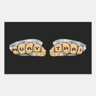 ムエタイステッカー 長方形シール