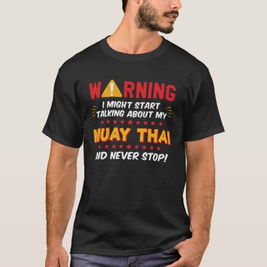 ムエタイタイボクシングジョークグラフィック Tシャツ (正面)