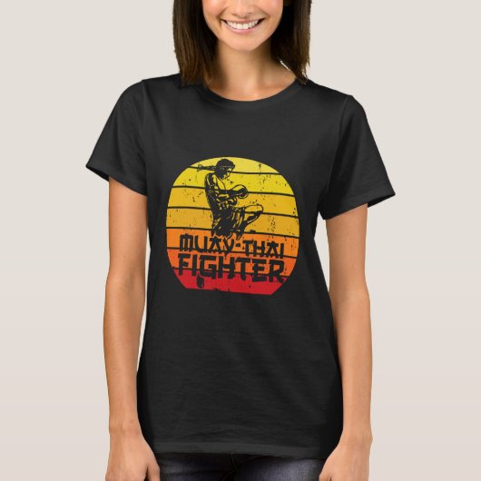 ムエタイファイタータイボクシング武術アーツコンバット Tシャツ (正面)