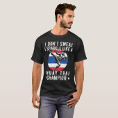 ムエタイファイター男性へパパボーイズタイキックボクシング Tシャツ (正面フル)