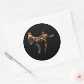 ムエタイボクシングアクション ラウンドシール (封筒)