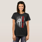 ムエタイボクシング米国国旗 Tシャツ (正面フル)