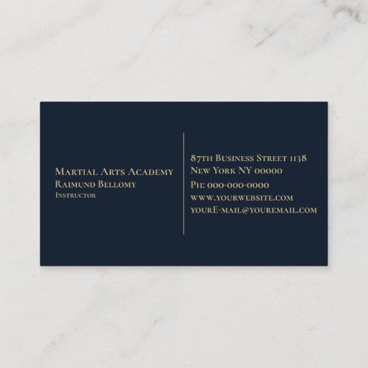 ムエタイボクシング 名刺 (裏面)