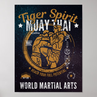 ムエタイポスター – Tiger Spirit ポスター