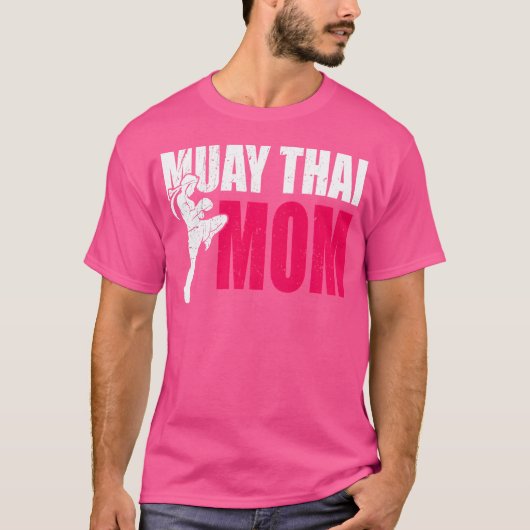 ムエタイママ 女性 ボクシング キックボクシング MMA ムエタイ Tシャツ (正面)