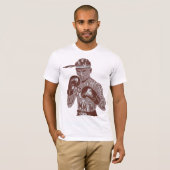 ムエタイヴィンテージタイポグラフィファイターTシャツ Tシャツ (正面フル)