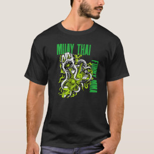 ムエタイ宇宙モンスターロケット船mmaファイトキック tシャツ