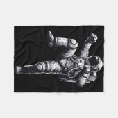 ムエタイ宇宙飛行士キックボクシング フリースブランケット (正面(横))