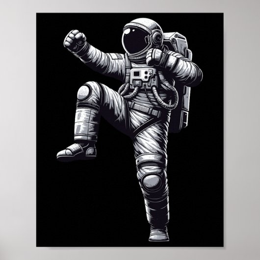 ムエタイ宇宙飛行士キックボクシング ポスター (正面)
