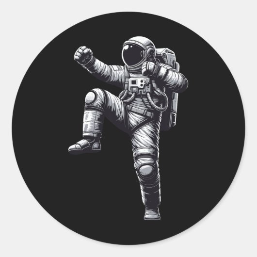 ムエタイ宇宙飛行士キックボクシング ラウンドシール (正面)