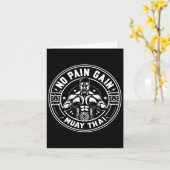 ムエタイ引用文No pain No Gain Sign No Pain No G カード (黄色い花)