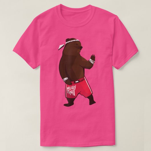 ムエタイ武術アーツギフトベアファイティング1504 Tシャツ (デザイン正面)