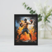 ムエタイ武術アーツボクサーコンバットスポーツ ポストカード (スタンド正面)