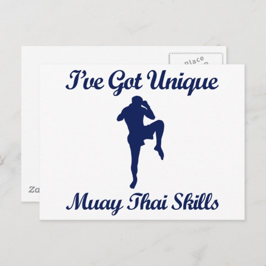 ムエタイ武術アートデザイン ポストカード (正面/裏面)