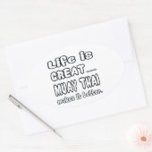 ムエタイ語が上達 楕円形シール (封筒)